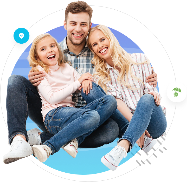 Happy family with child