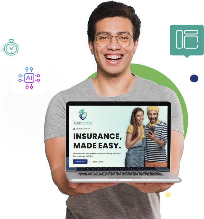 Insurance made easy on laptop